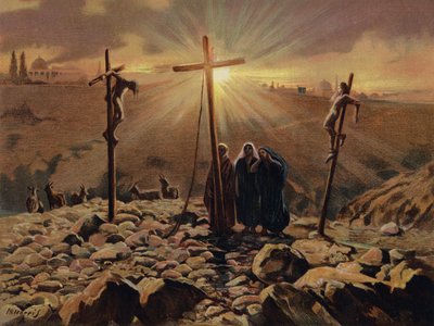 Calvary on the Sabbath Following the Crucifixion by Philip Richard after Morris